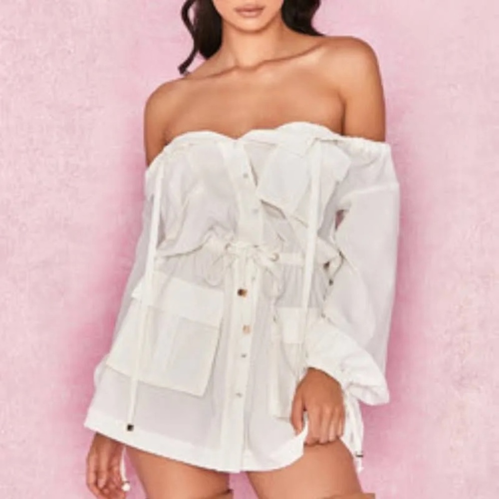 House of CB White Off-Shoulder Dress